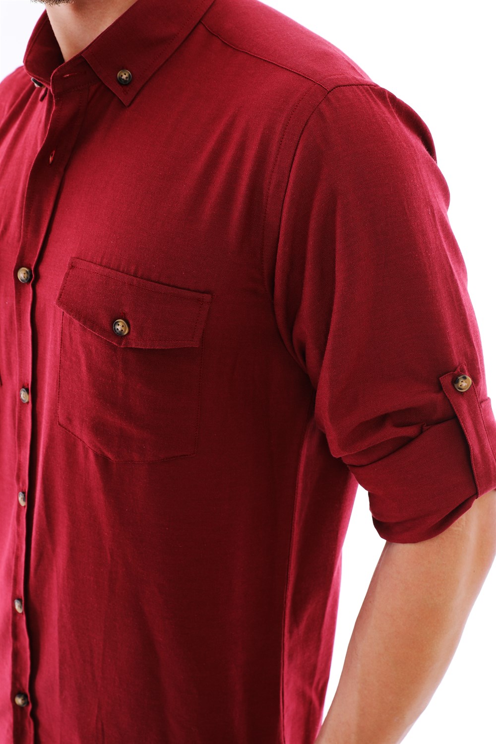 G722 DEWBERRY MEN&#039;S SHIRT-BURGUNDY