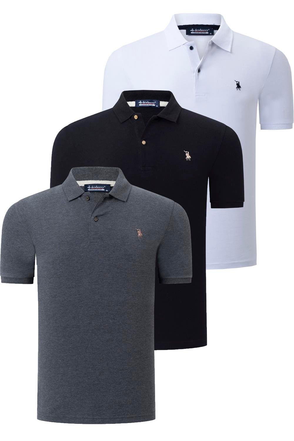 Tricou polo de barbati, dewberry