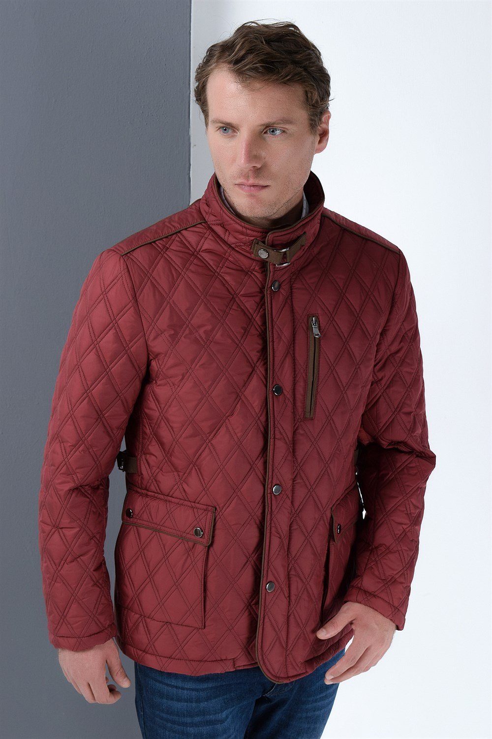 K8613 DEWBERRY COAT-BURGUNDY