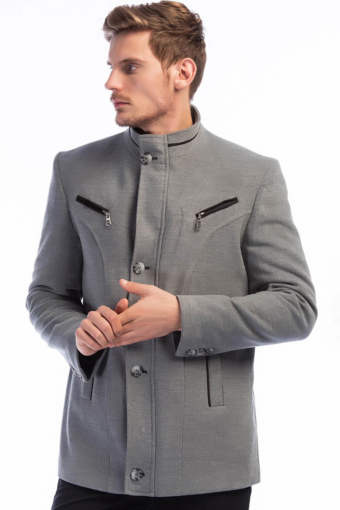 Pánsky kabát Dewberry sivý