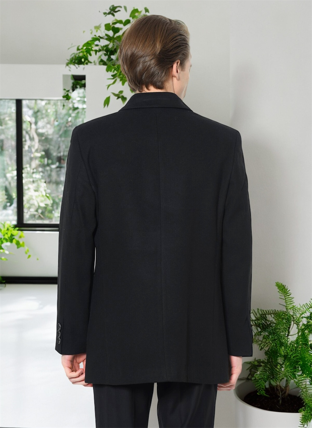 PLT8206 DEWBERRY MEN'S COAT-STRAIGHT BLACK