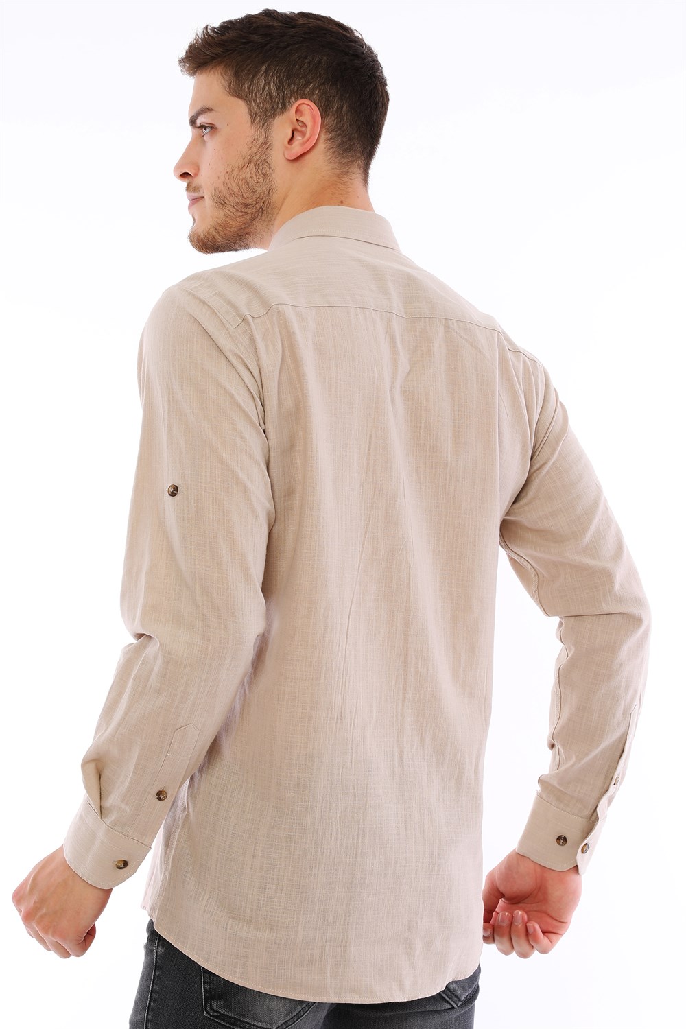G721 DEWBERRY MEN'S SHIRT-BEIGE