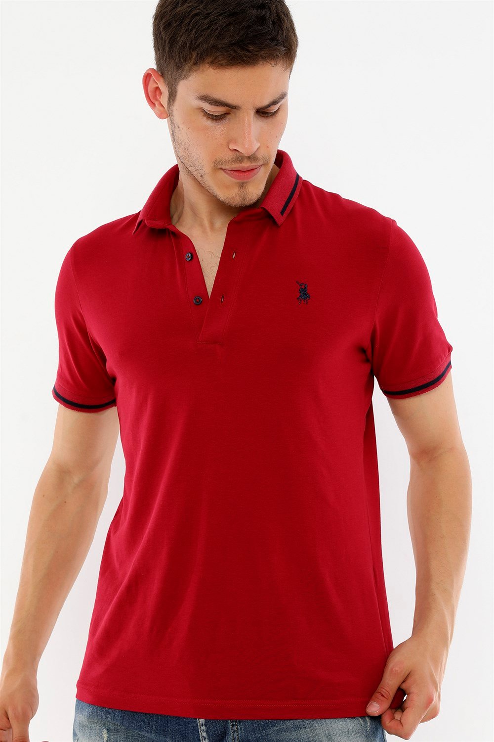 Tricou polo de barbati, dewberry