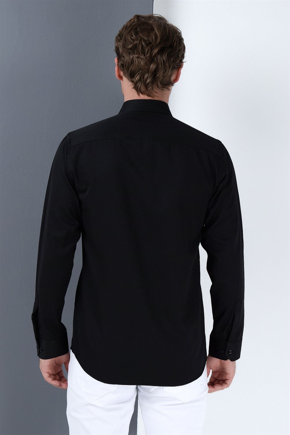G676 DEWBERRY MEN'S SHIRT-BLACK