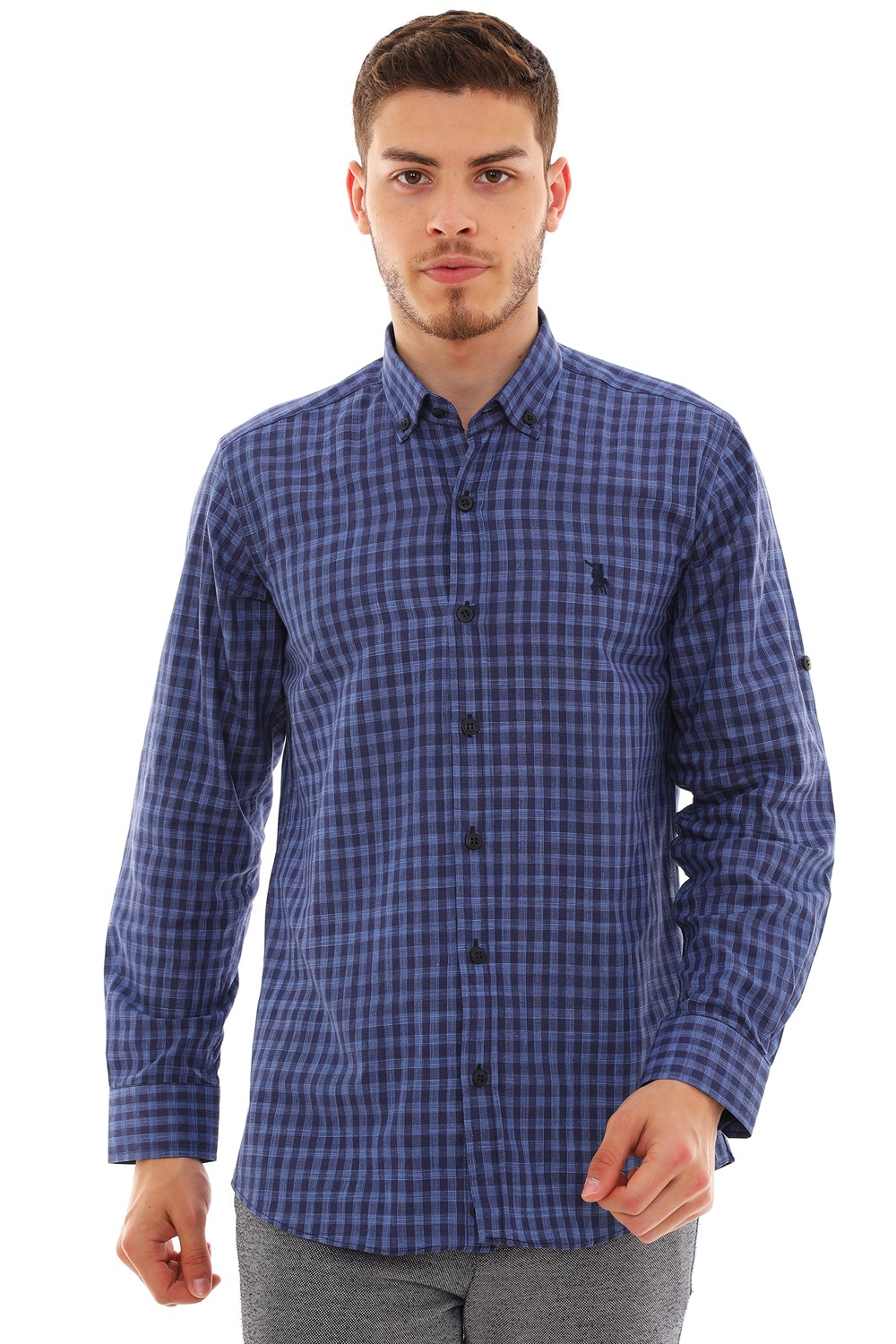 G724 DEWBERRY MEN'S SHIRT-NAVY-SAC