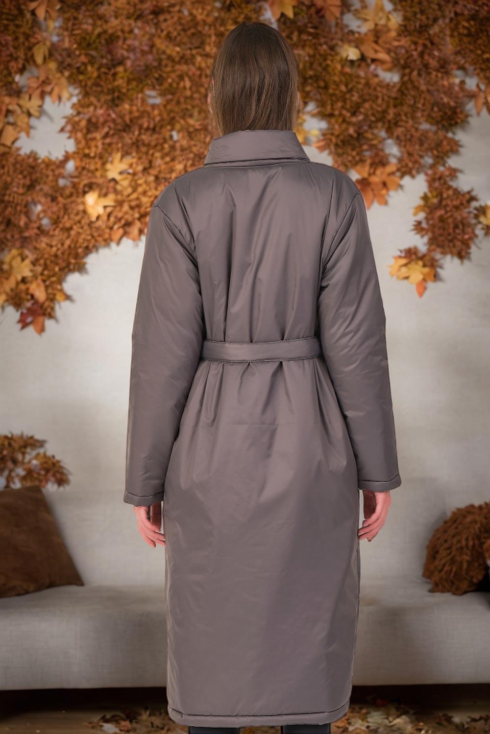 Z6688 DEWBERRY WOMEN'S COAT-DARK ANTHRACITE