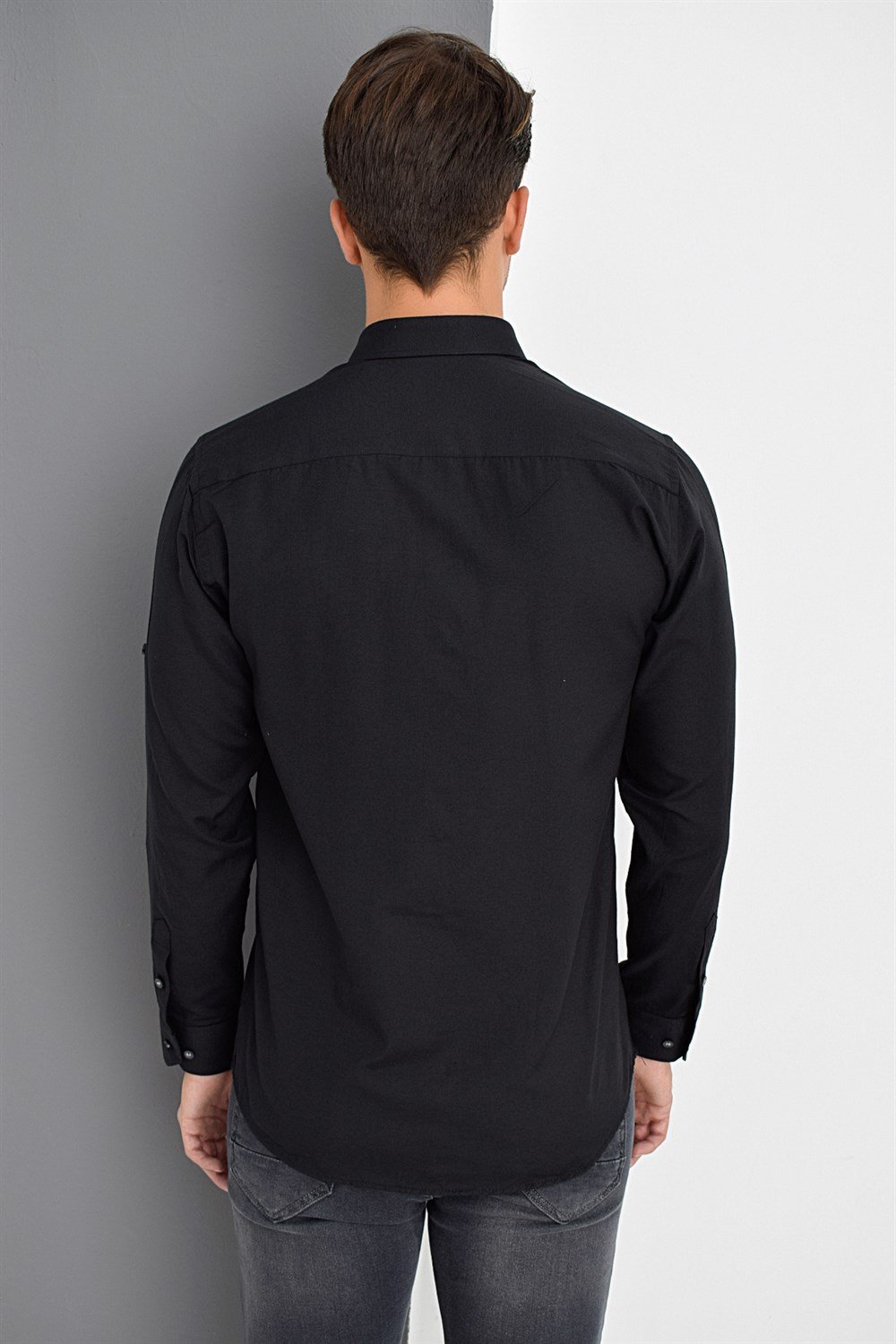 G674 DEWBERRY MEN'S SHIRT-BLACK