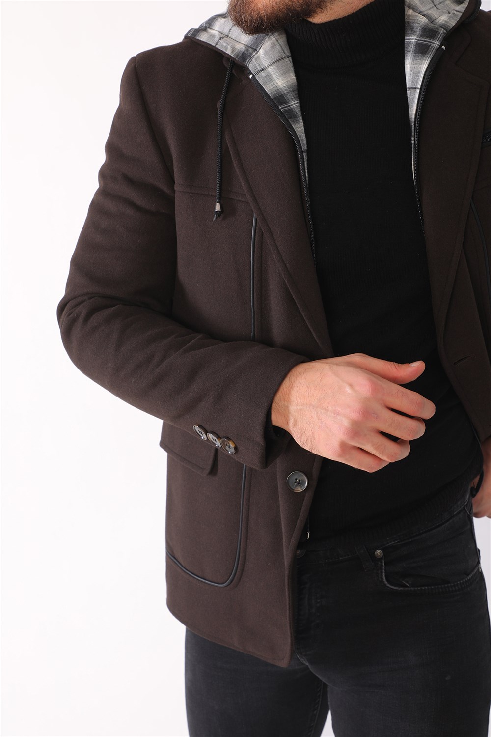 K7533 DEWBERRY MEN&#039;S COAT-BROWN