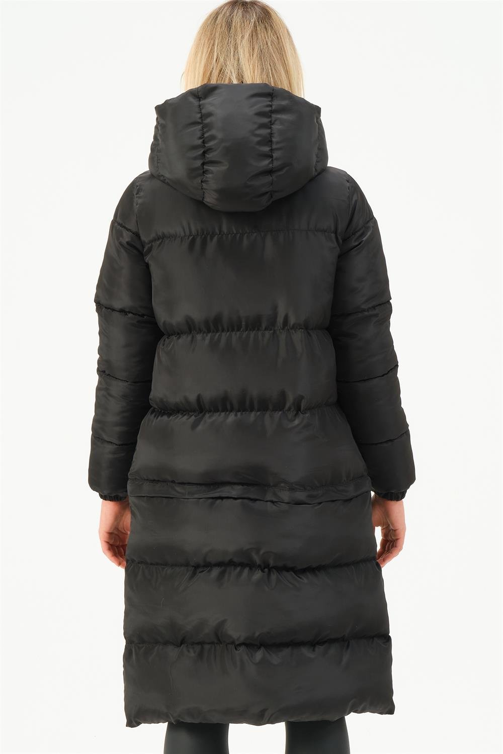 Z6772 DEWBERRY SHORTENABLE LADIES COAT-BLACK