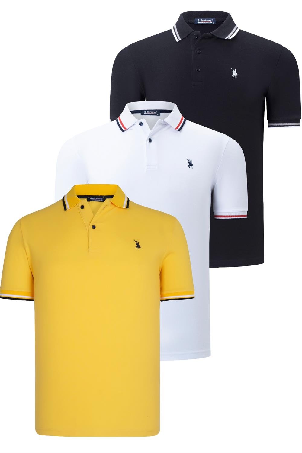 Tricou polo de barbati, dewberry