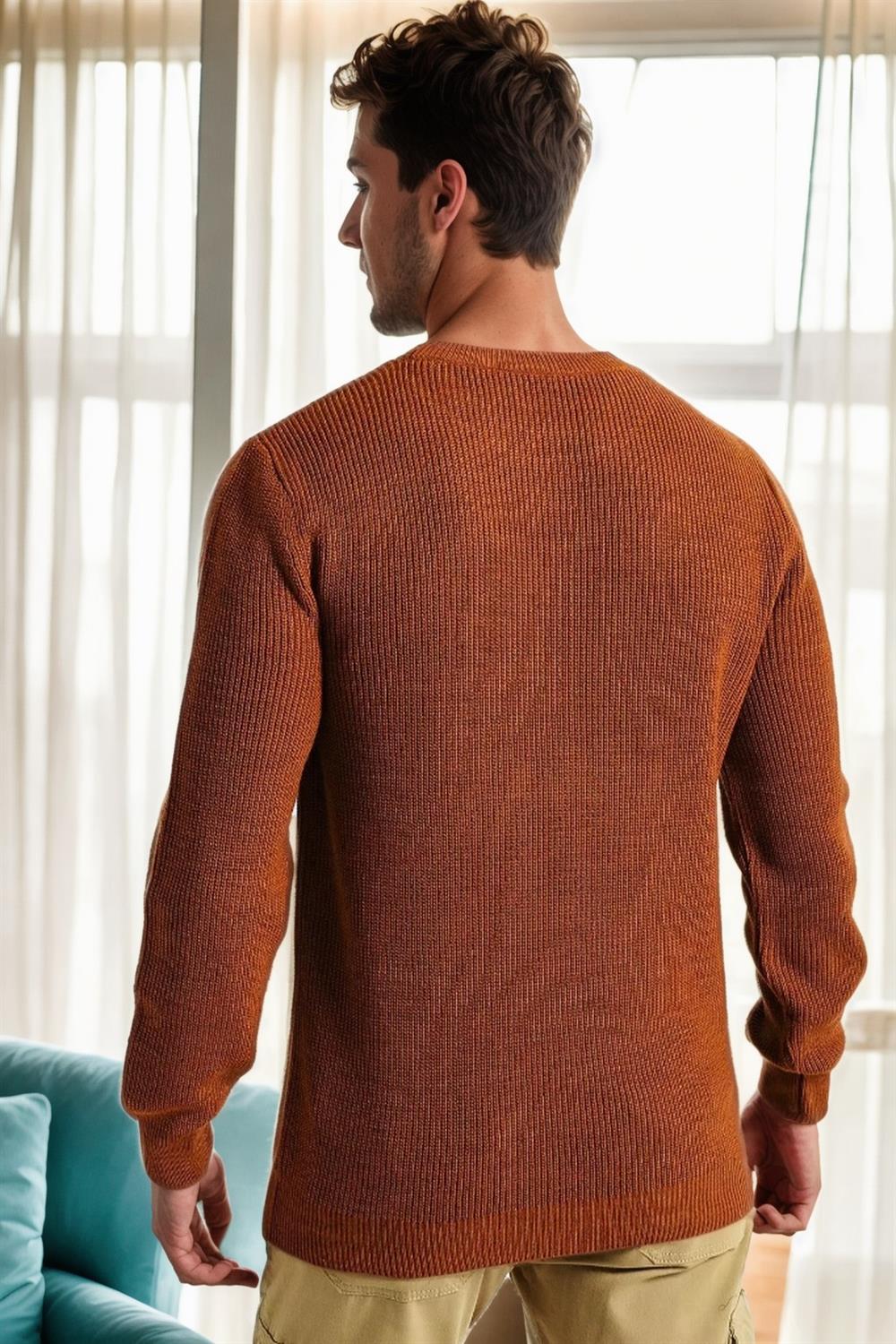 18369 Dewberry Knitwear Mens Sweater-CINNAMON