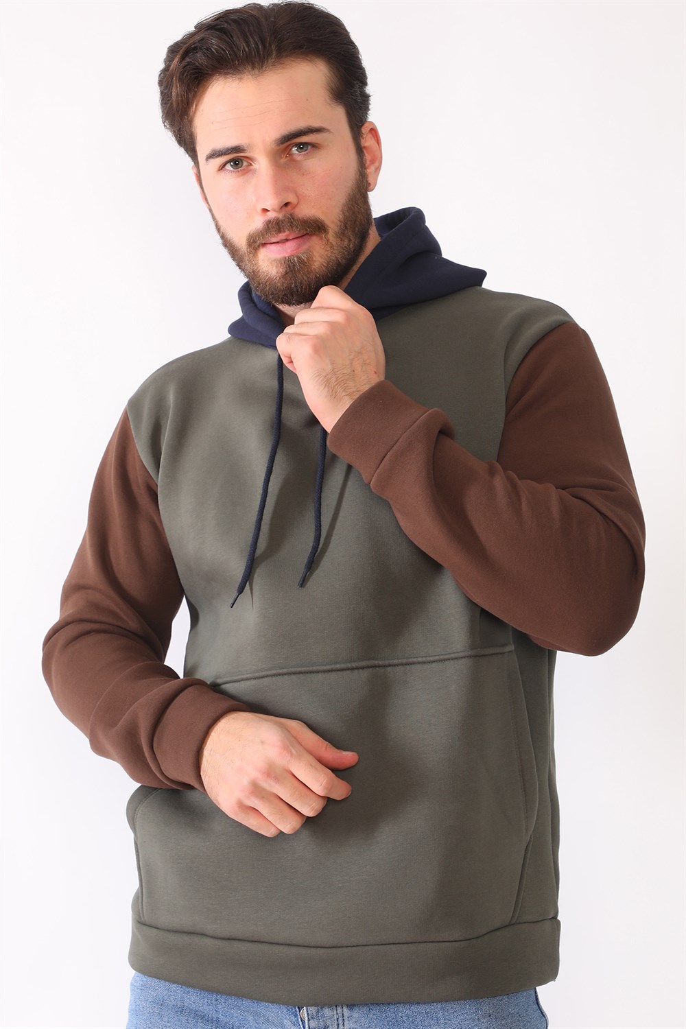 1040 DEWBERRY MEN'S SWEATSHIRT-KHAKI