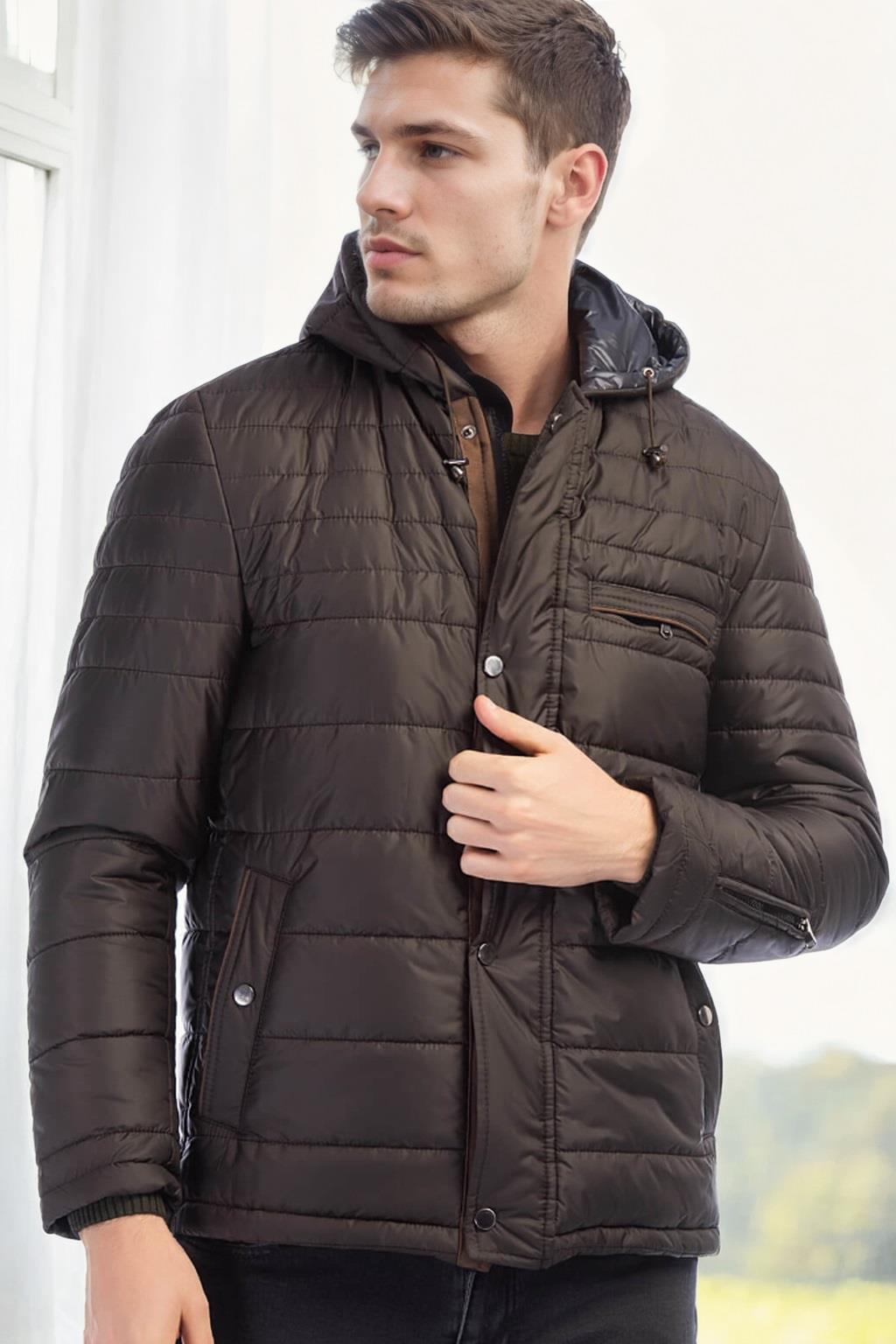 M8622 DEWBERRY MEN&#039;S COAT-PLAIN BROWN