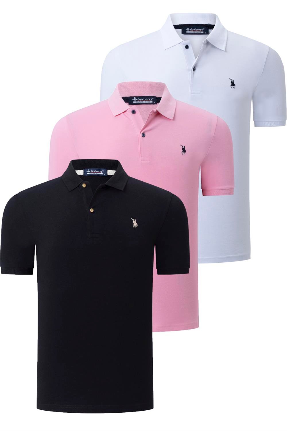Tricou polo de barbati, dewberry