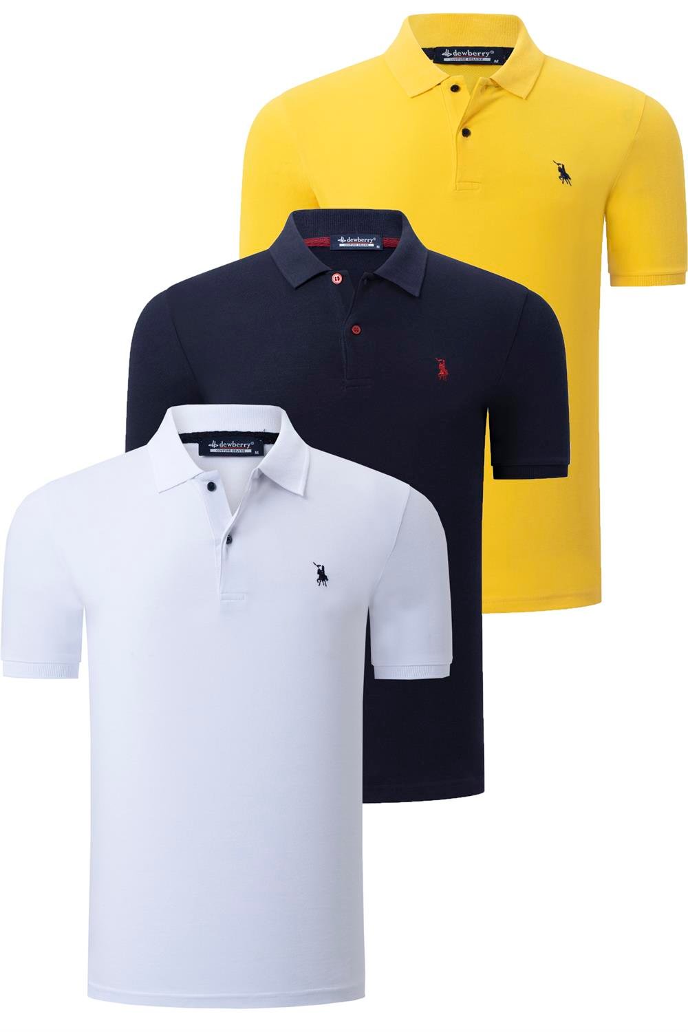 Tricou polo de barbati, dewberry