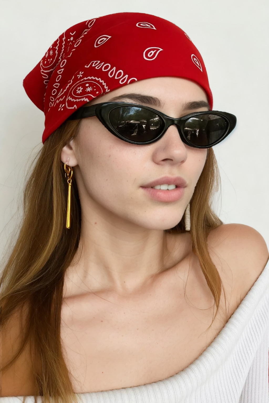 78581 Dewberry Ethnic Patterned Bandana-RED