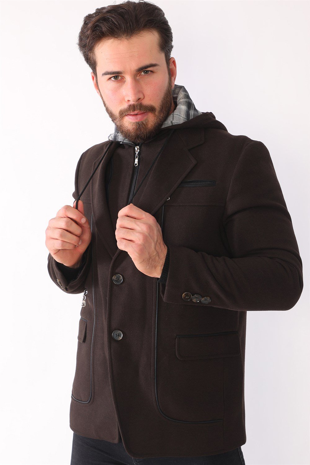 K7533 DEWBERRY MEN'S COAT-BROWN