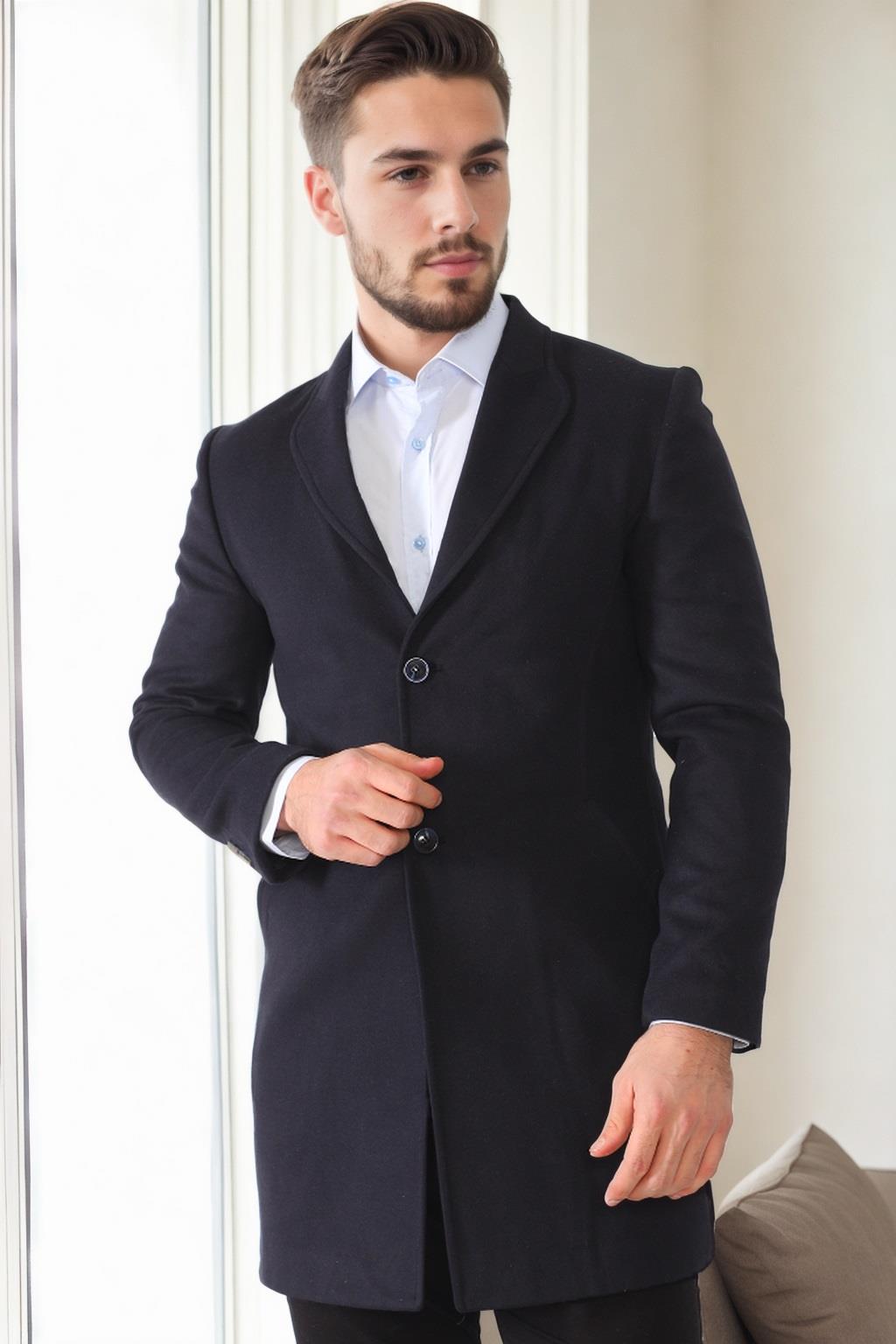 PLT9398 DEWBERRY MEN&#039;S COAT-NAVY BLUE