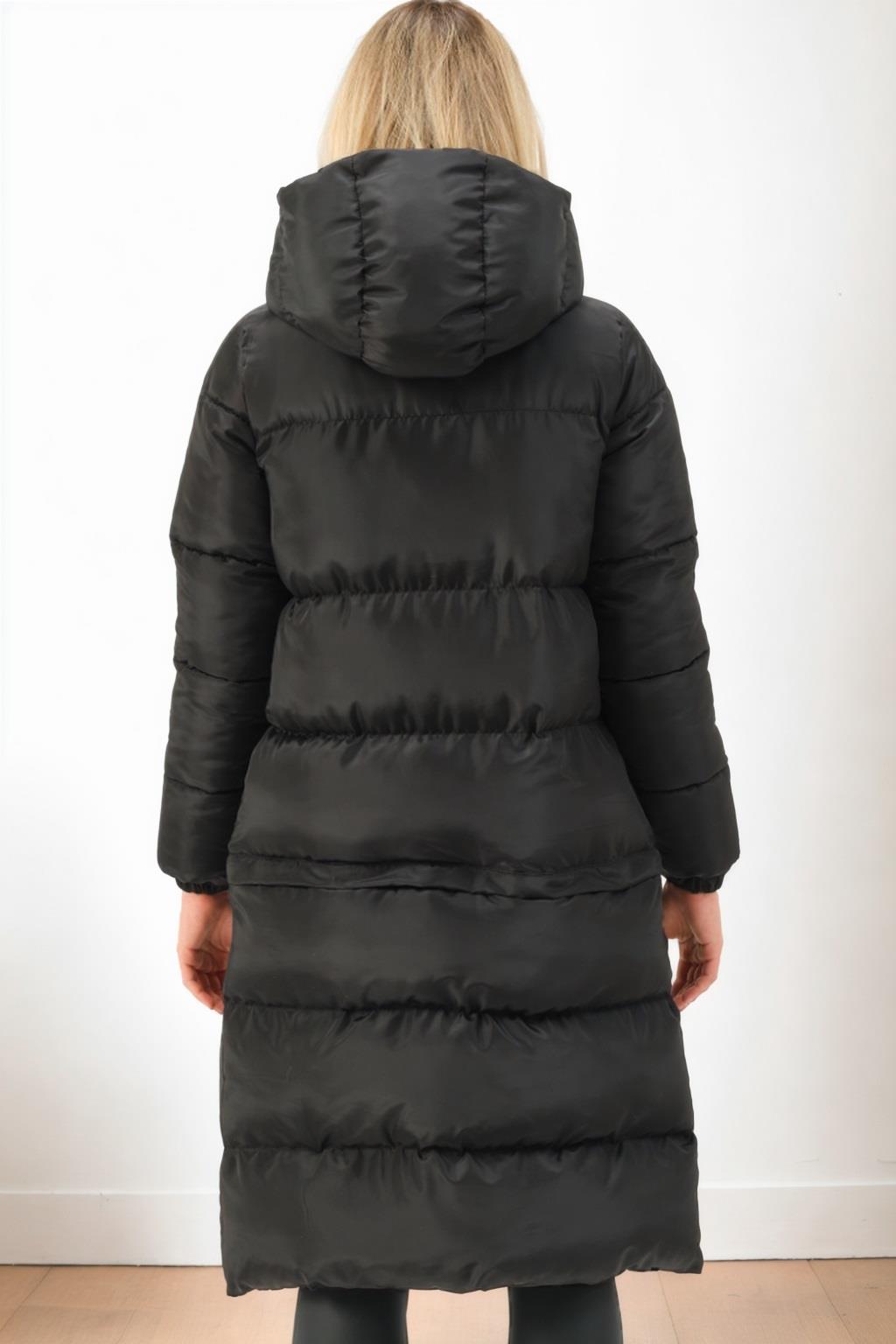 Z6772 DEWBERRY SHORTENABLE LADIES' COAT-BLACK-1