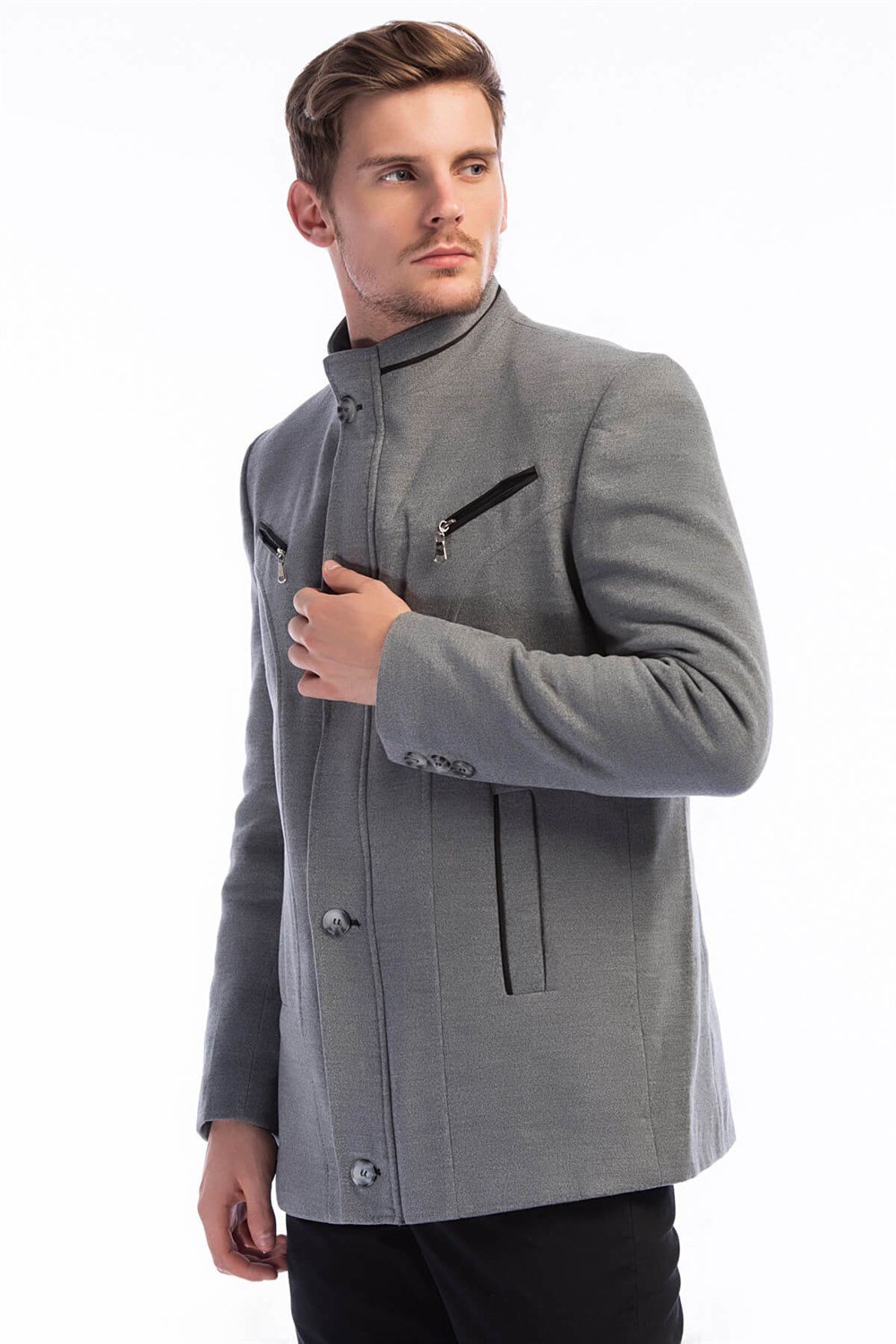 K7126 DEWBERRY MEN&#039;S COAT-GREY