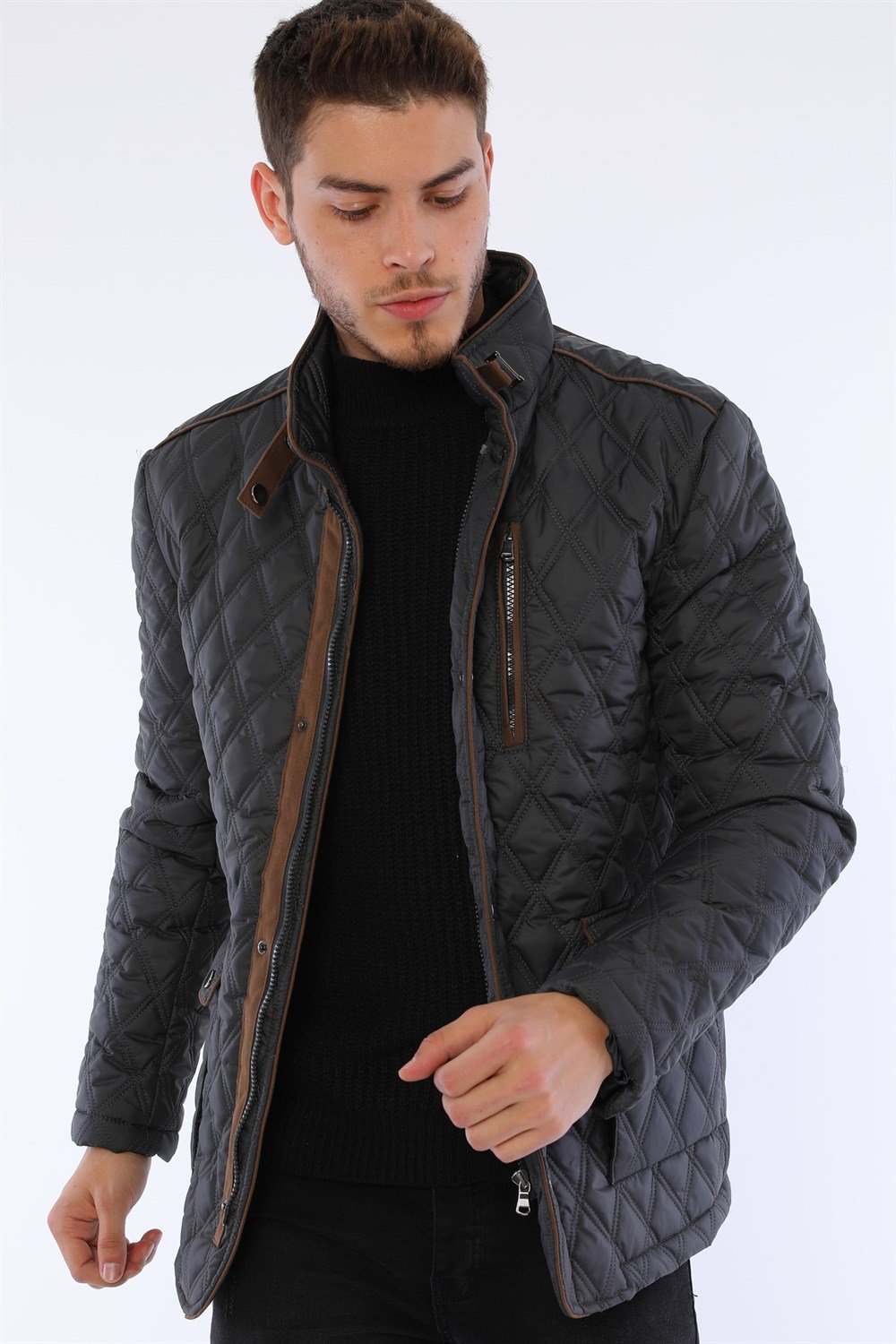 K8613 DEWBERRY COAT-ANTHRACITE