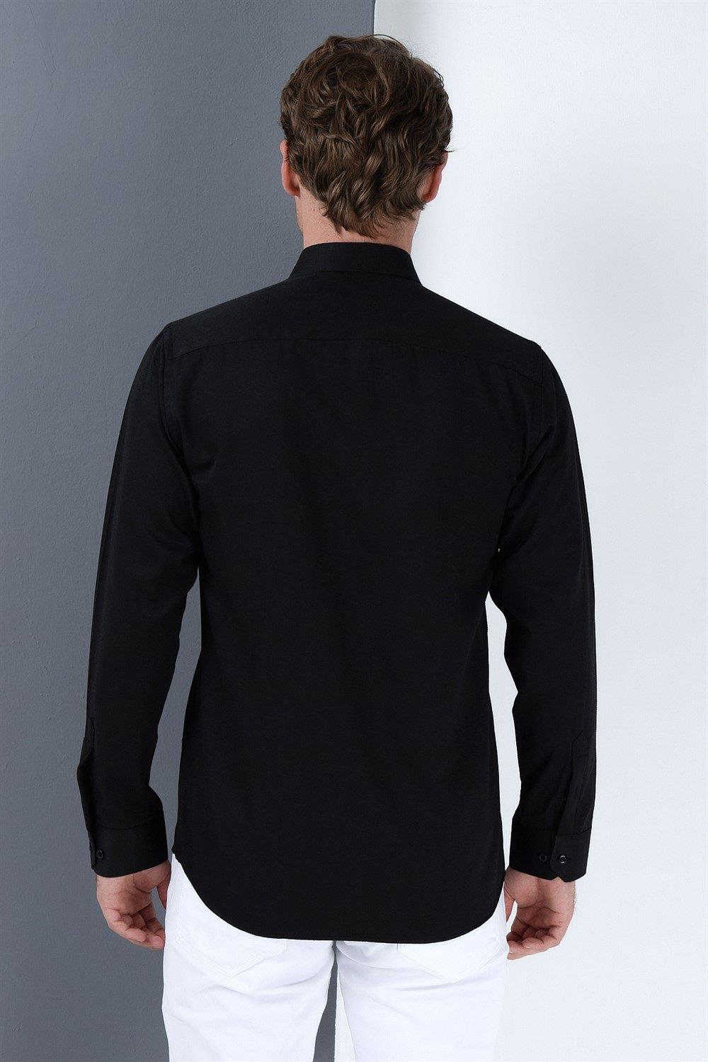 G785 DEWBERRY MEN'S SHIRT-BLACK-1
