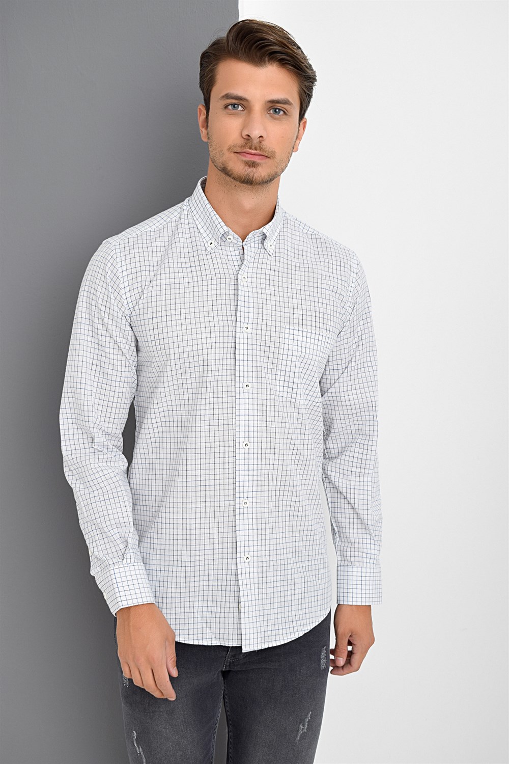 Cămașă bărbătească DEWBERRY în carouri