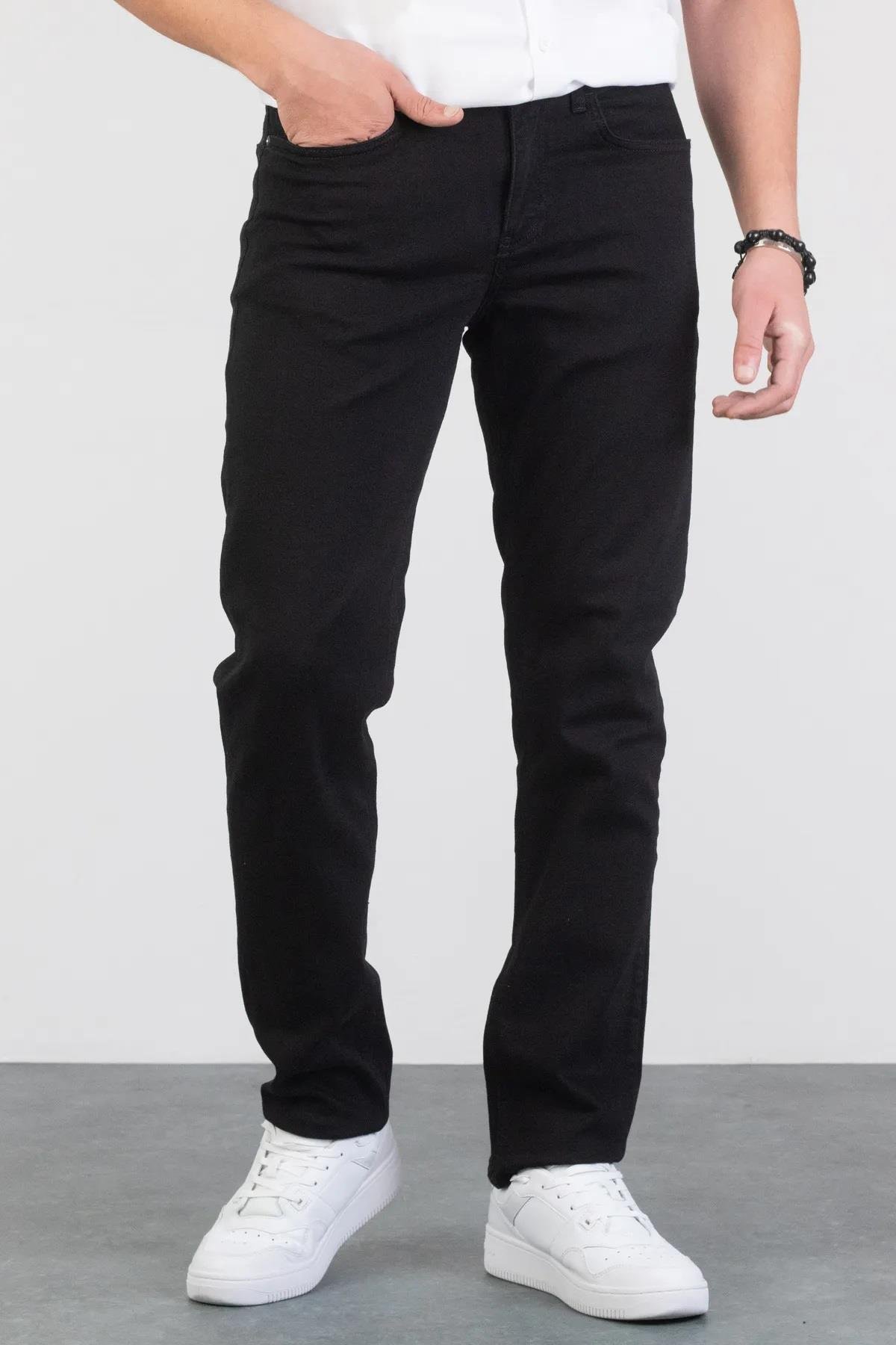23648 Dewberry Regular Fit Stretchy Hlt Denim Mens Jeans-BLACK