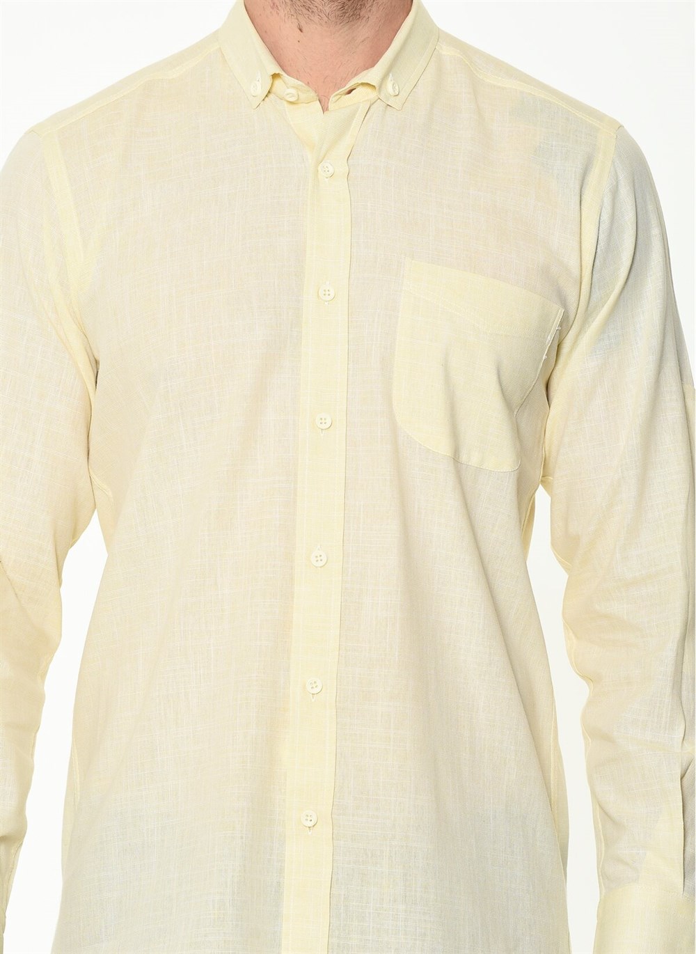 G625 DEWBERRY LINEN SHIRT-YELLOW