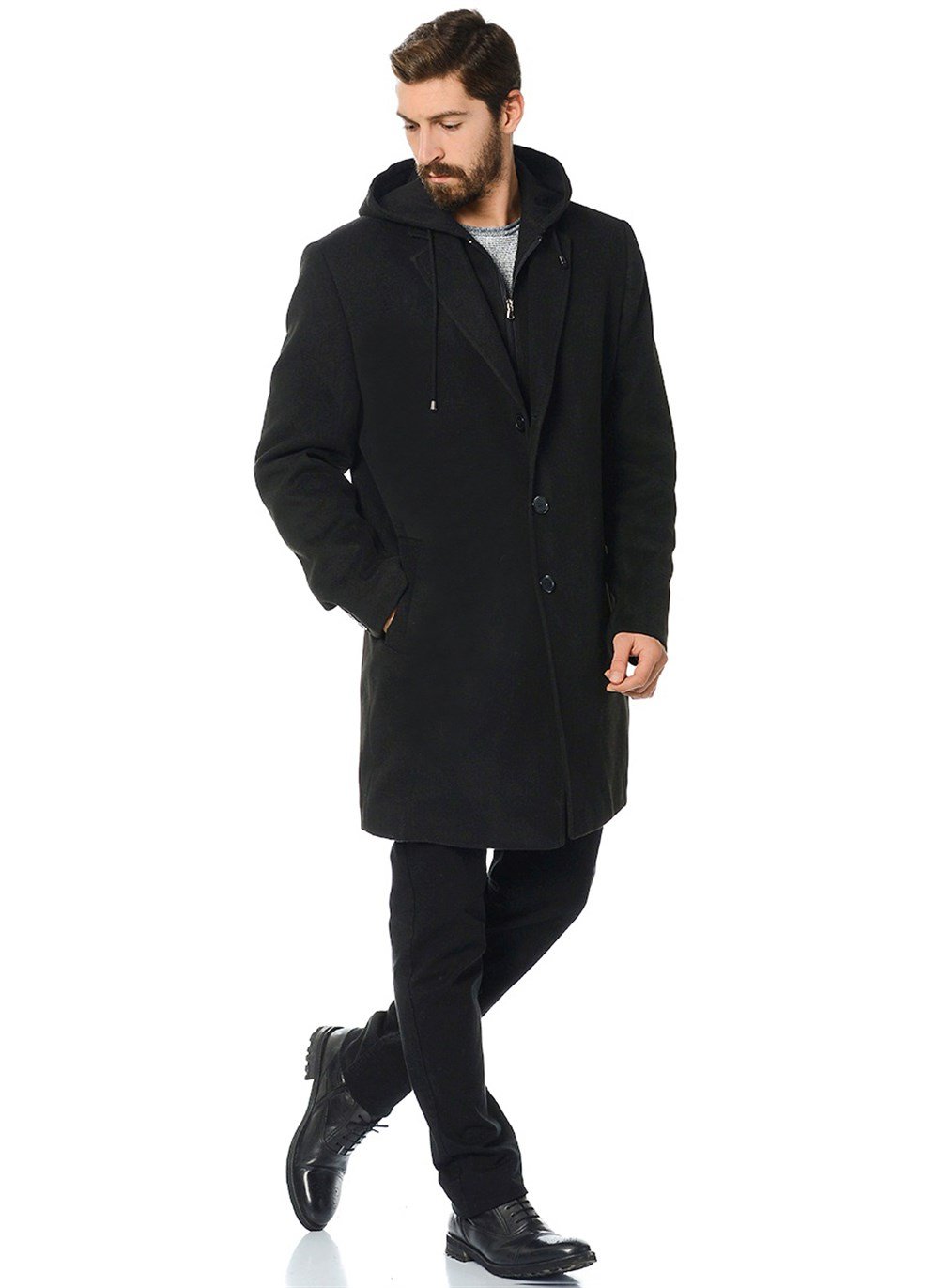 PLT8395 DEWBERRY BATTAL COAT-BLACK
