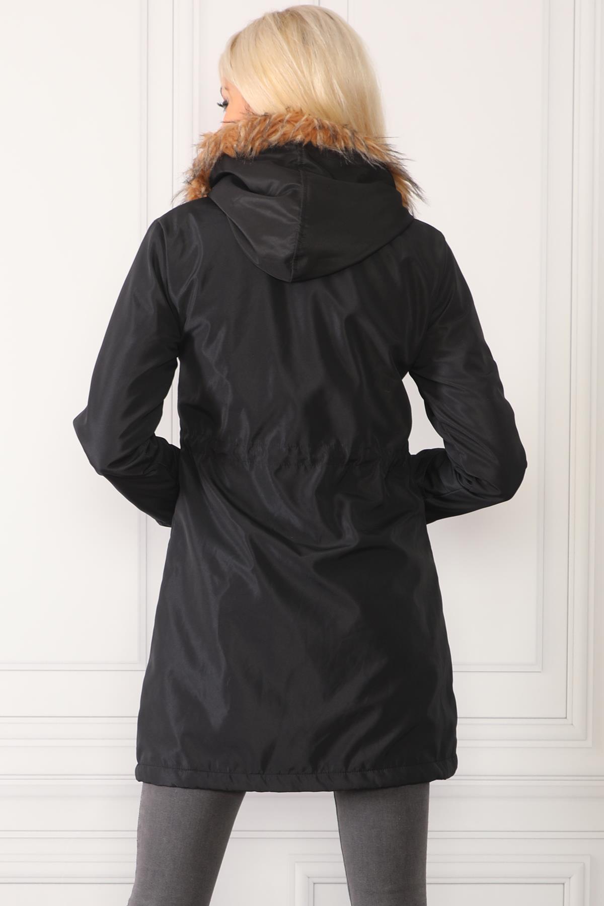 Z0090 DEWBERRY FAUX FÜR INSIDE WOMAN COAT