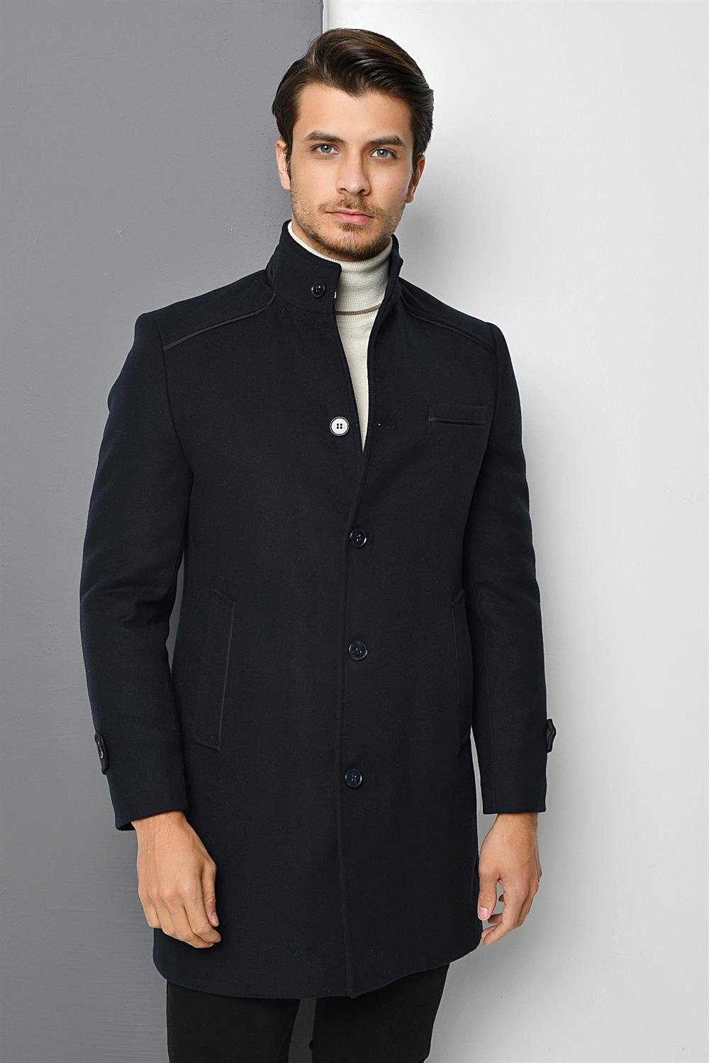 PLT8333 DEWBERRY MEN'S COAT-NAVY BLUE