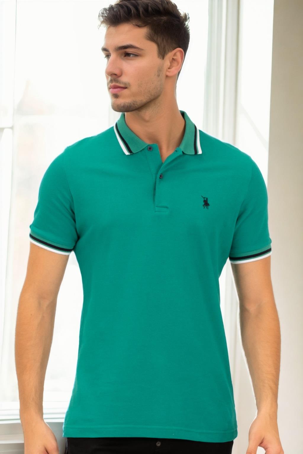 T9594 DEWBERRY MEN'S T-SHIRT-GREEN