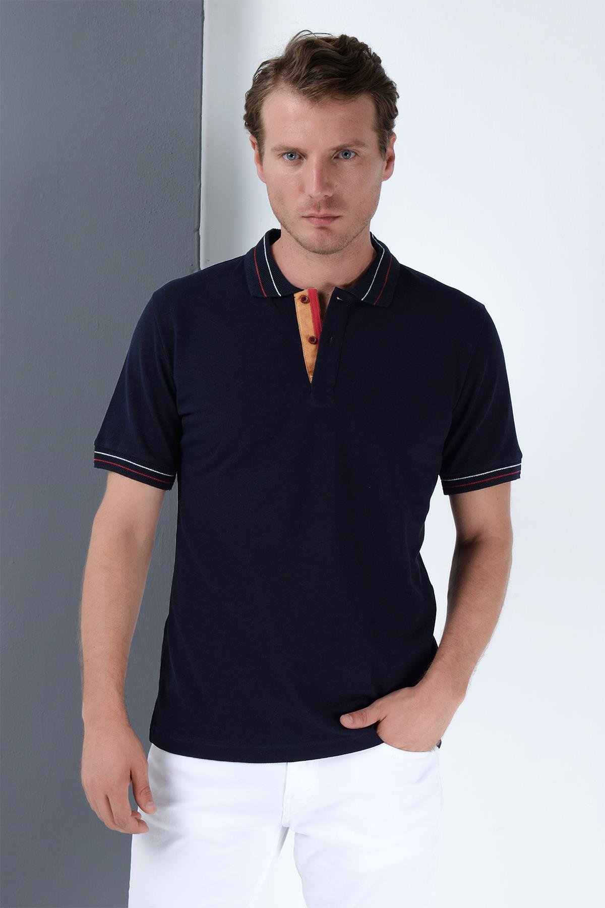 Tricouri polo Dewberry pentru bărbați, bleumarin