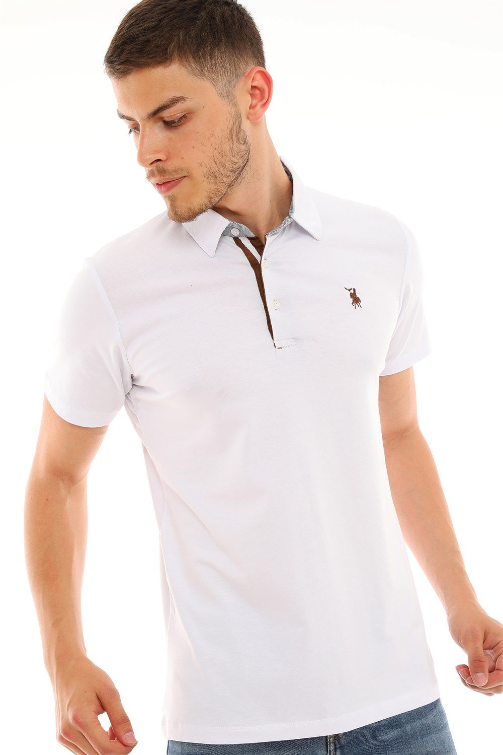 Tricou polo de barbati, dewberry