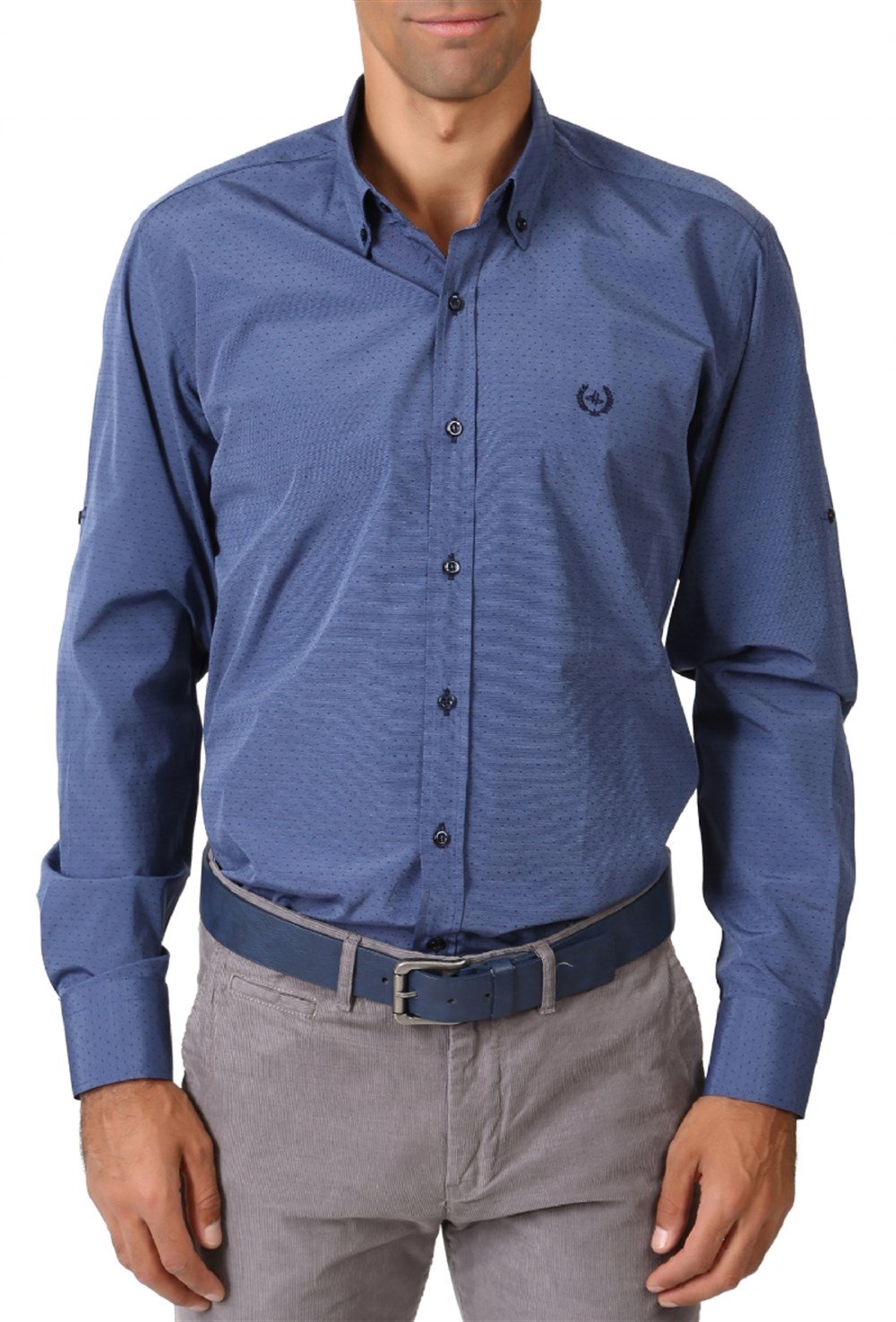 Cămașă albastră bărbătească DEWBERRY