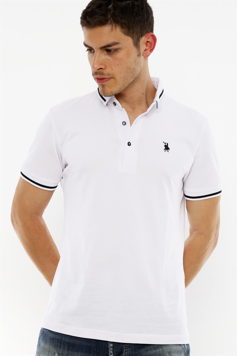 Tricou polo de barbati, dewberry