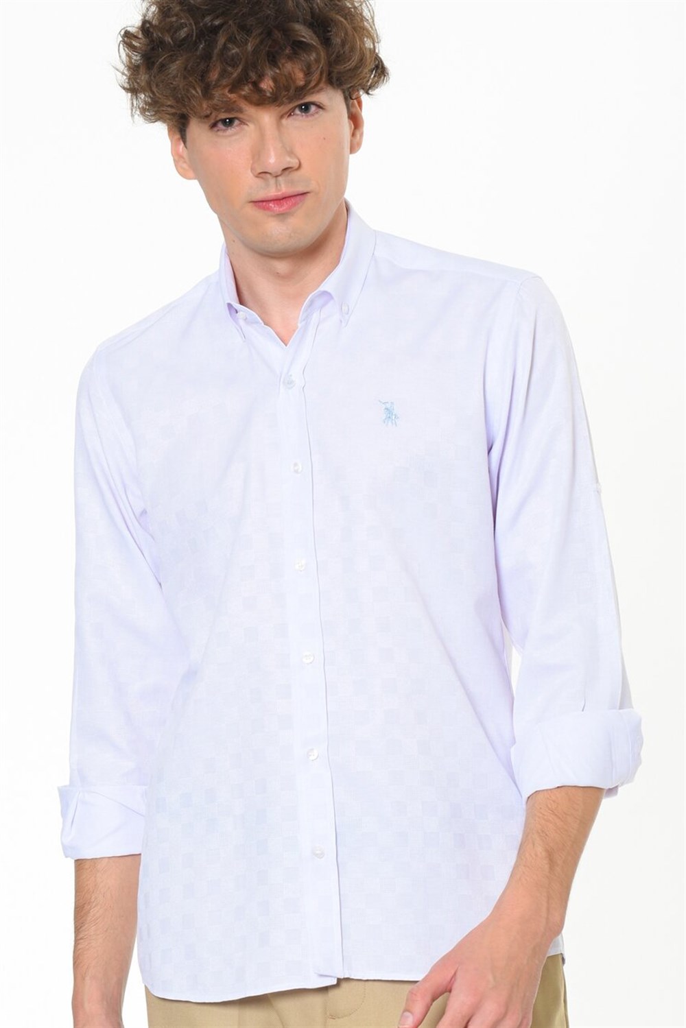 G689 DEWBERRY MEN&#039;S SHIRT-WHITE