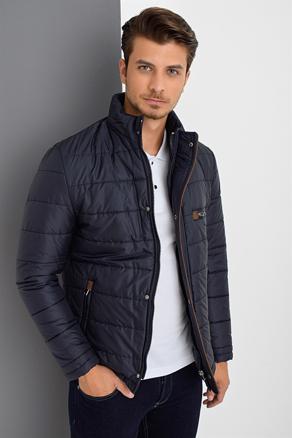 M8625 DEWBERRY MEN&#039;S COAT-NAVY BLUE