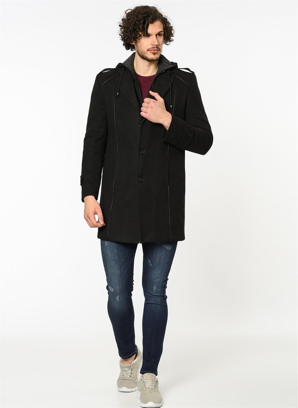 PLT8334 DEWBERRY MEN&#039;S COAT-BLACK