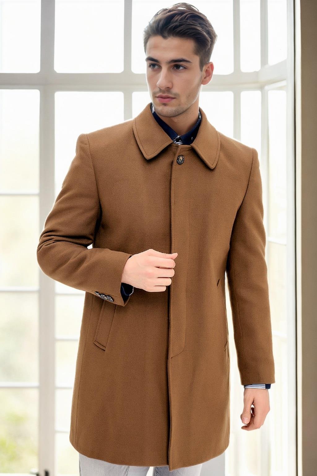 PLT9365 DEWBERRY MEN&#039;S COAT-CAMEL