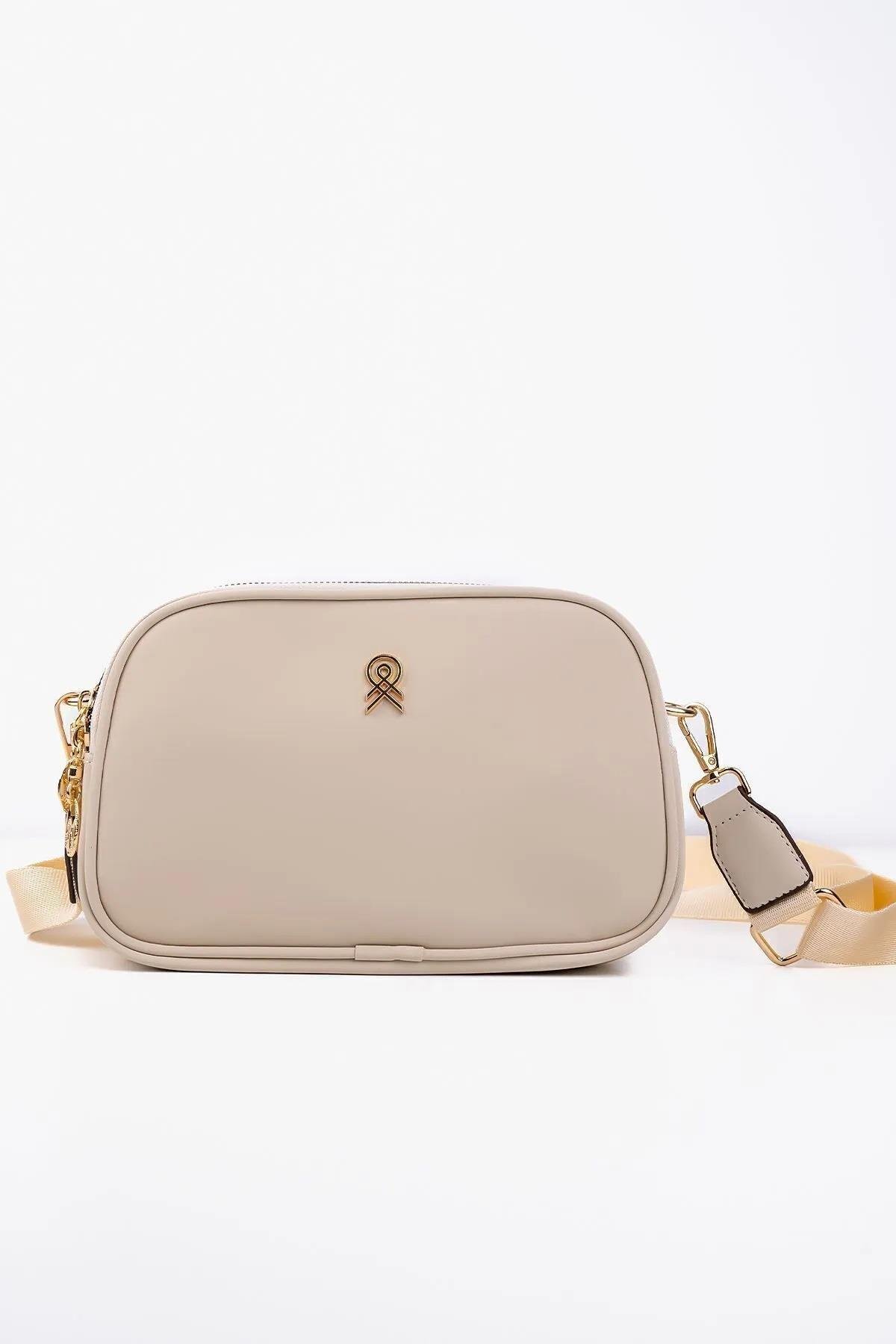 65316 Dewberry Womens Adjustable 3 Compartment Shoulder Bag-KREM