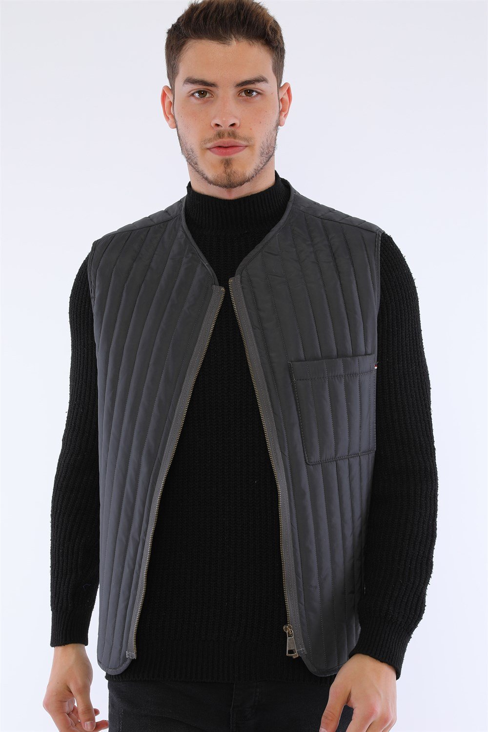 Y8611 DEWBERRY MEN&#039;S VEST-ANTHRACITE