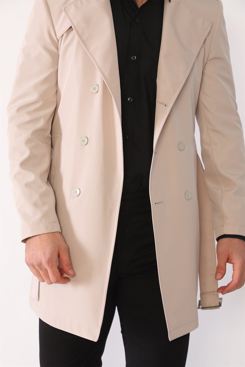 PLT8321 DEWBERRY MEN&#039;S OVERCOAT-BEIGE