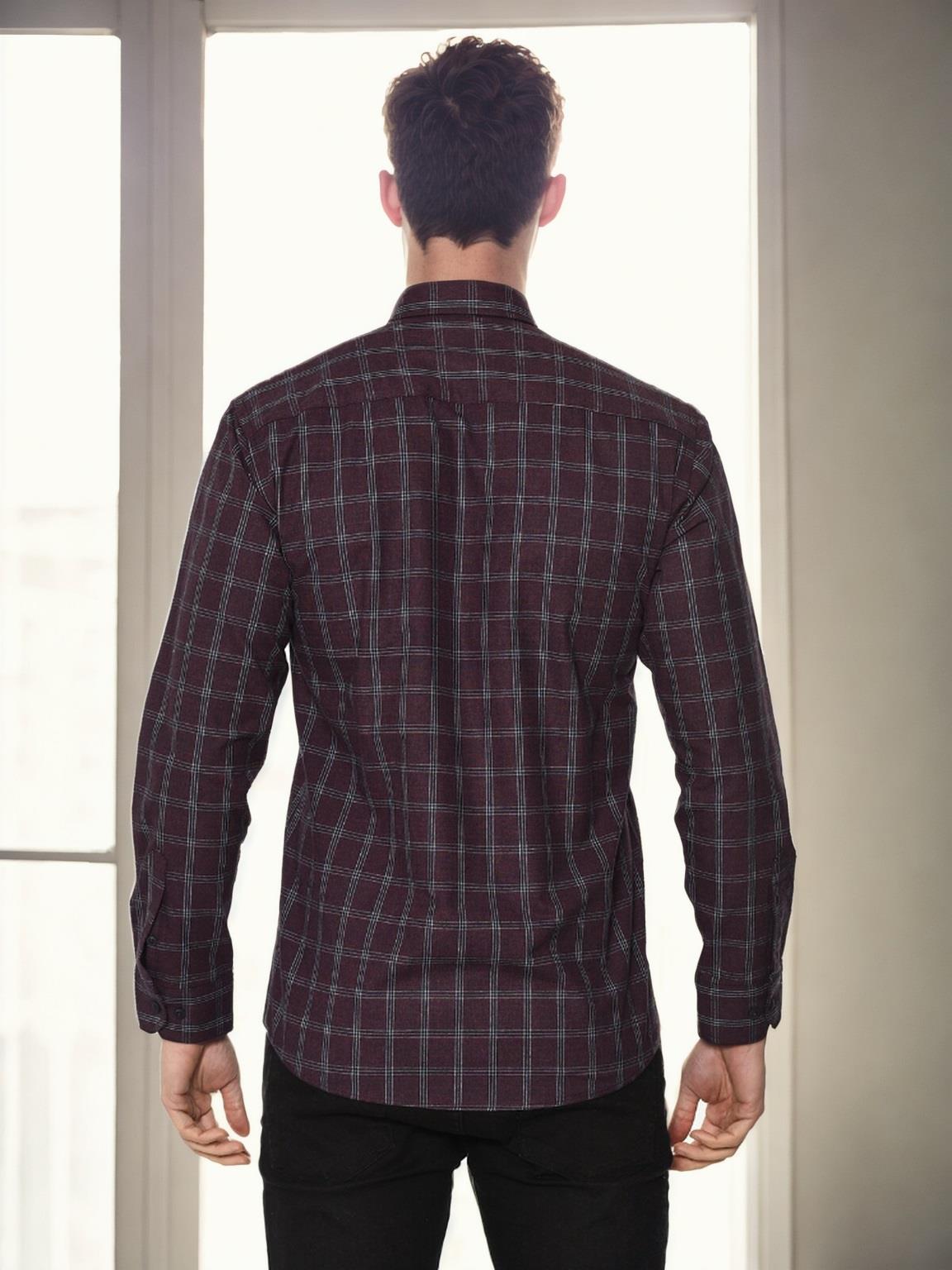 G711 DEWBERRY MEN'S SHIRT-BURGUNDY-1