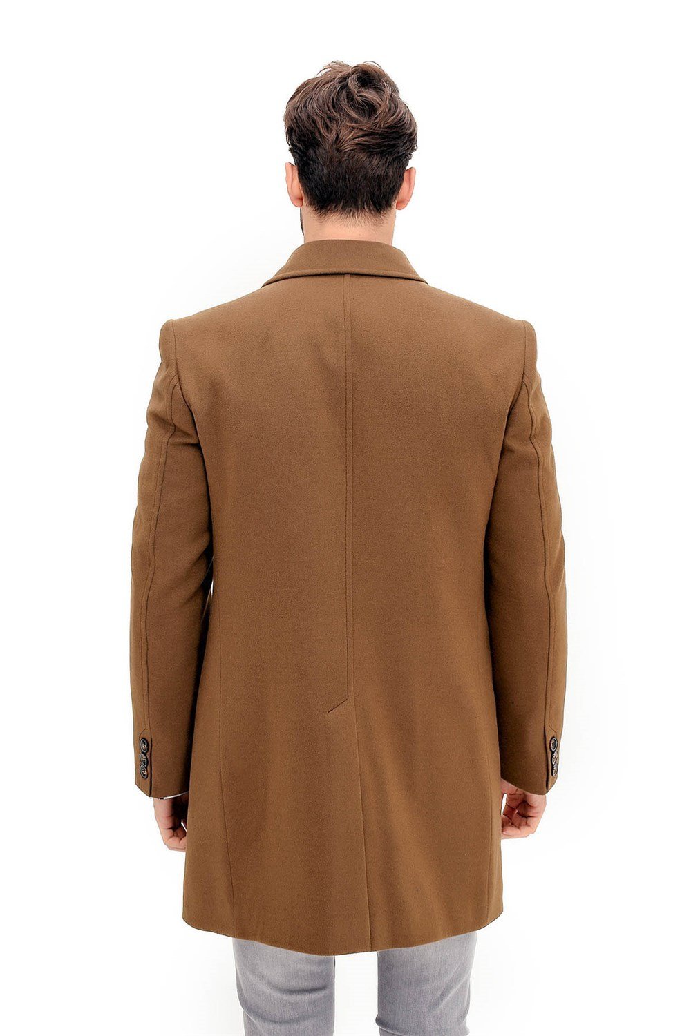 PLT8365 DEWBERRY MEN&#039;S COAT-CAMEL