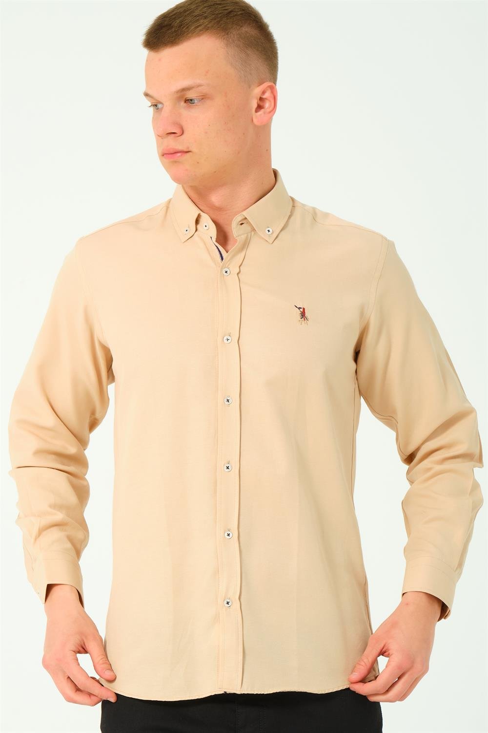 G674 Dewberry Men's SHIRT-BEIGE-2-image