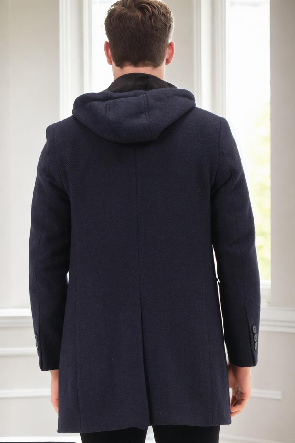 PLT8371 DEWBRRY MEN'S COAT-DIAGONAL NAVY BLUE-2