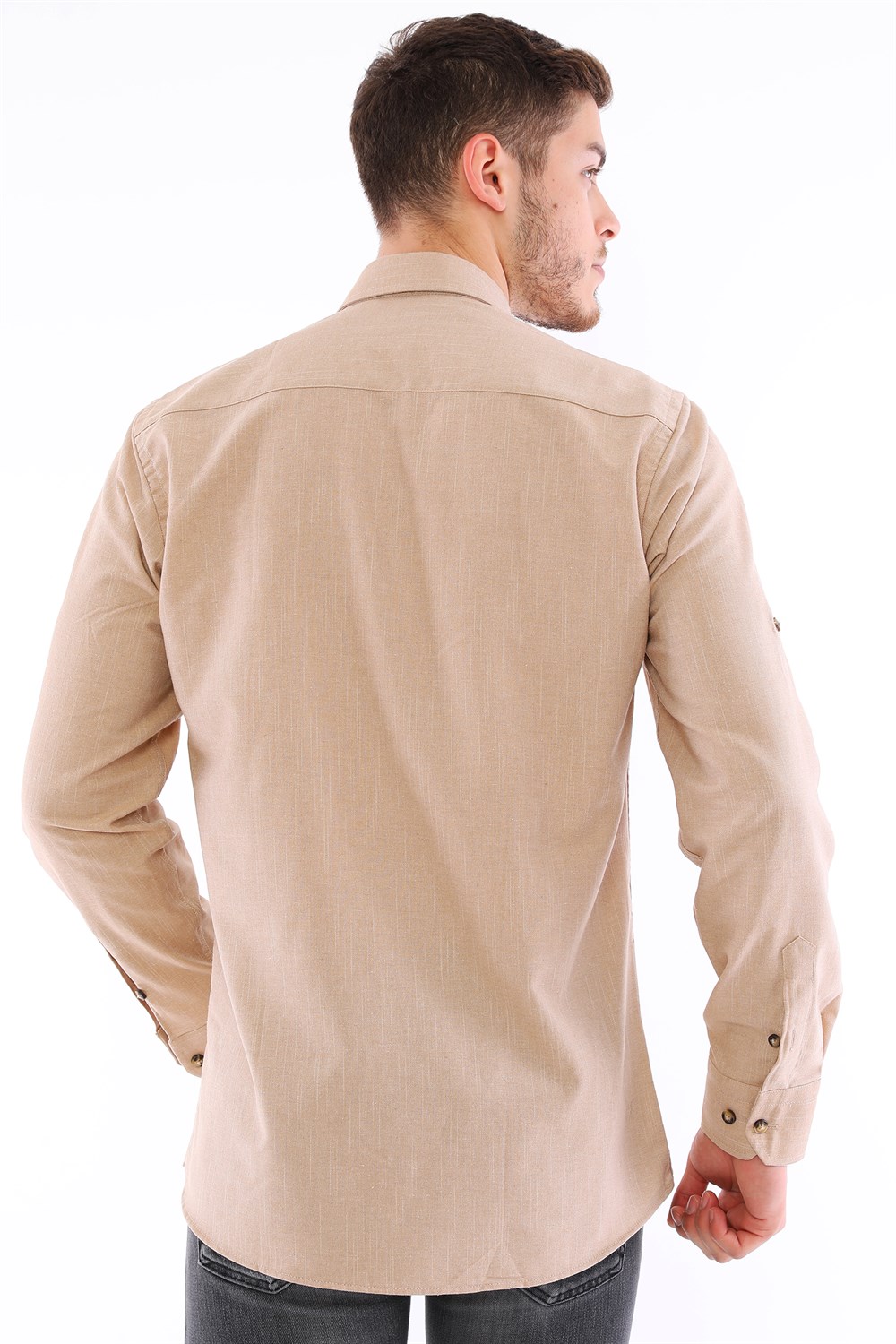 G723 DEWBERRY MEN'S SHIRT-BEIGE