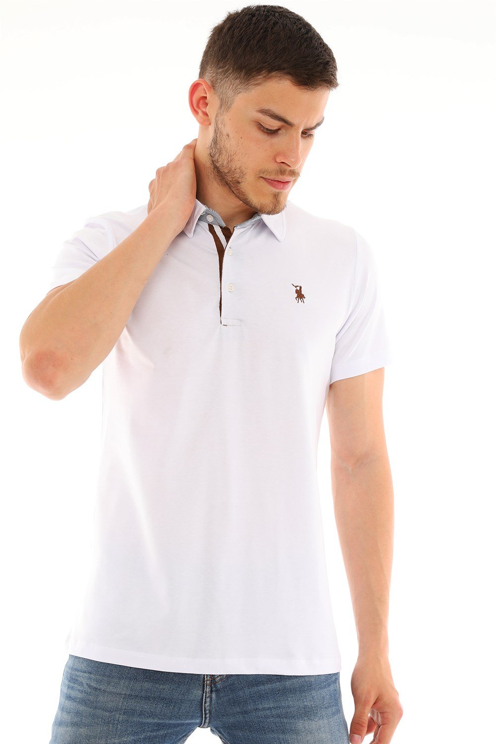 Tricou polo de barbati, dewberry